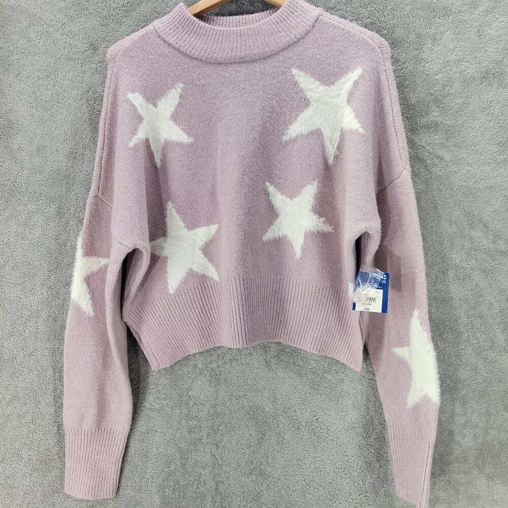 Arizona Jean Co Pink Star Sweater-Women's XL NWT
